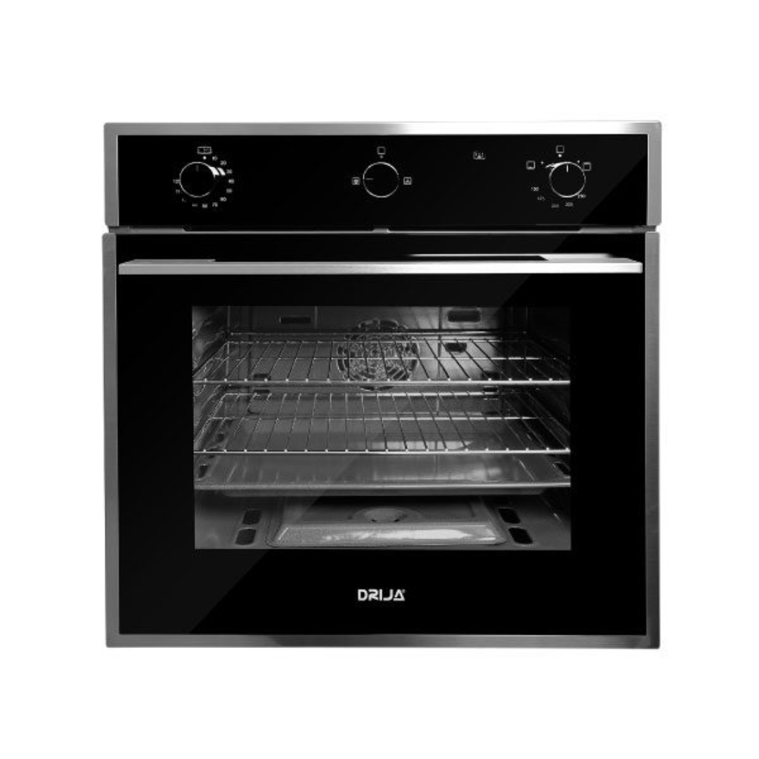 DRIJA 24 INCH BLACK GAS WALL OVEN 2 OVEN RACKS/ 5 RACKING POSITIONS