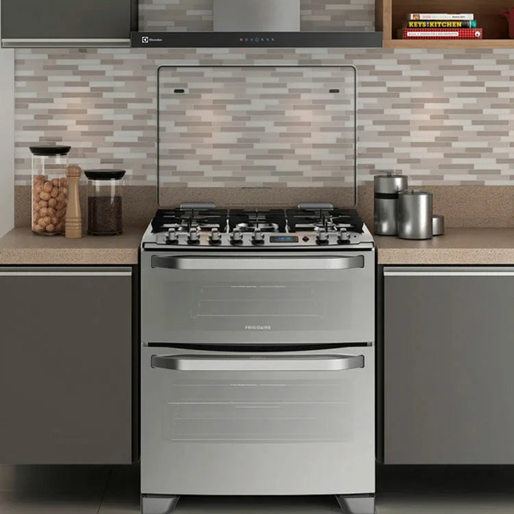 FRIGIDAIRE  30 INCH SILVER 5 BURNERS FREE STANDING GAS RANGE DOUBLE OVEN/DIGITAL TIMER TRIPLE FLAME