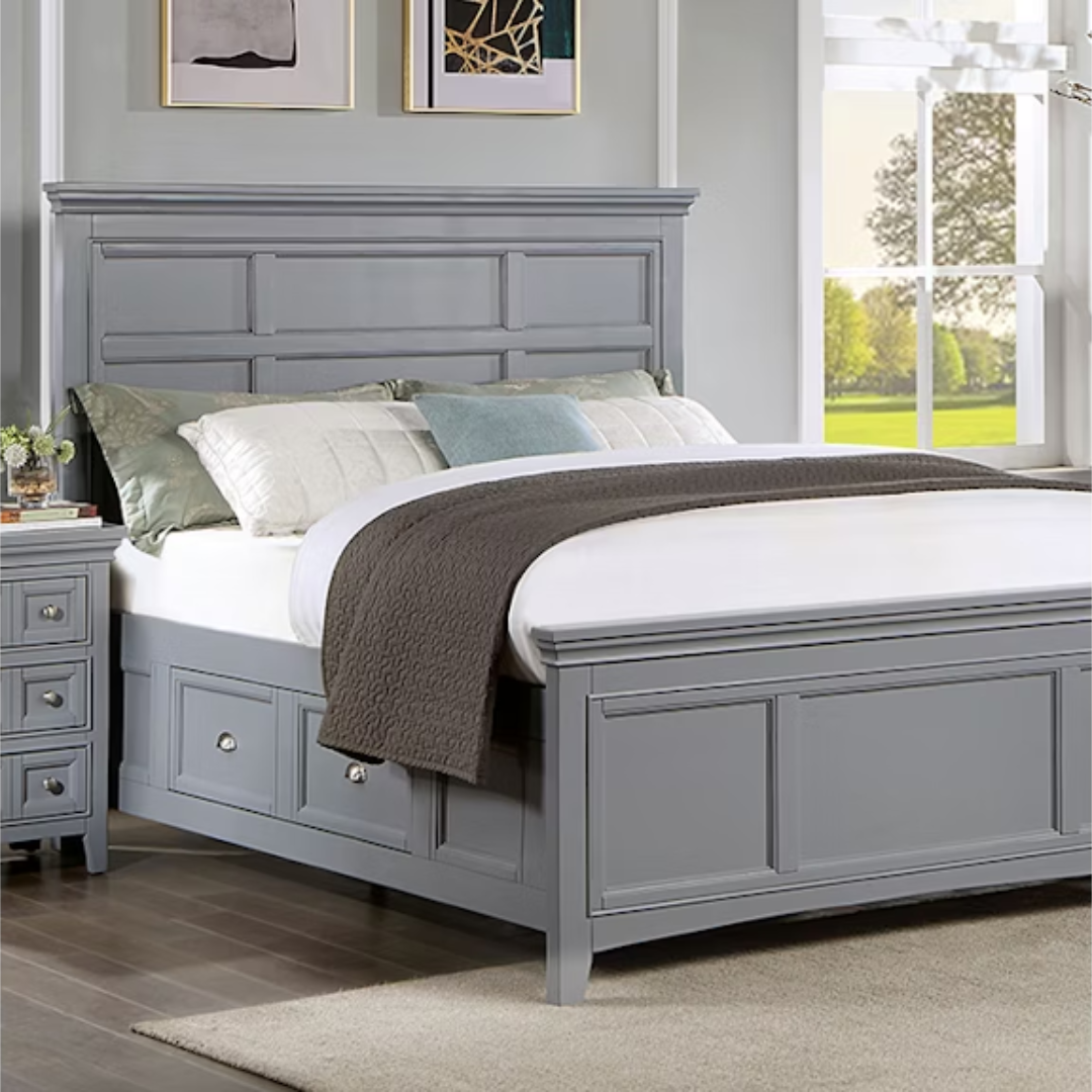 CASTLILE TWIN BED GREY