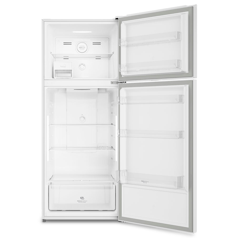 FRIGIDAIRE  15 CFT WHITE  TOP MOUNT REFRIGERATOR FROST FREE LED LIGHTS GLASS SHELVES