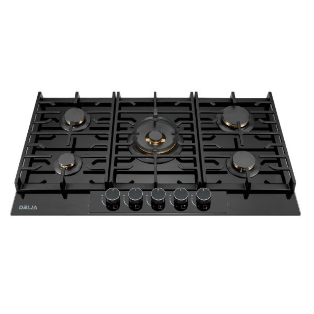 DRIJA 35 INCH GAS STOVE WITH 5 COPPER BURNERS AND CAST IRON GRILL