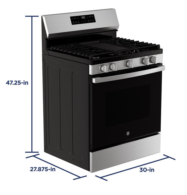 GE 30" FREE-STANDING GAS CONVECTION RANGE