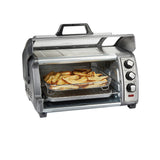 HAMILTON BEACH 6 SLICE, SURE CRISP, WITH MESH BASKET, 4 COOKING FUNCTIONS AIR FRY/BAKE, BROIL, CRUMB TRAY