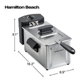 HAMILTON BEACH 1800 W 8 CUP ELECTRIC DEEP FRYER