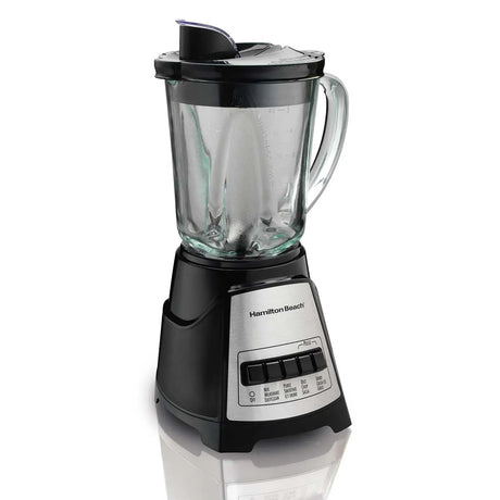 HAMILTON BEACH - BLENDER 12 FUNCTIONS 40OZ GLASS JAR STAINLESS STEEL