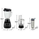 HAMILTON BEACH 800 W 40 OZ BLENDER AND FOOD PROCESSOR