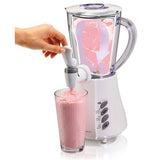 HAMILTON BEACH 48 OZ 4 SPEED BLENDER WITH DISPENSER SPOUT WHITE