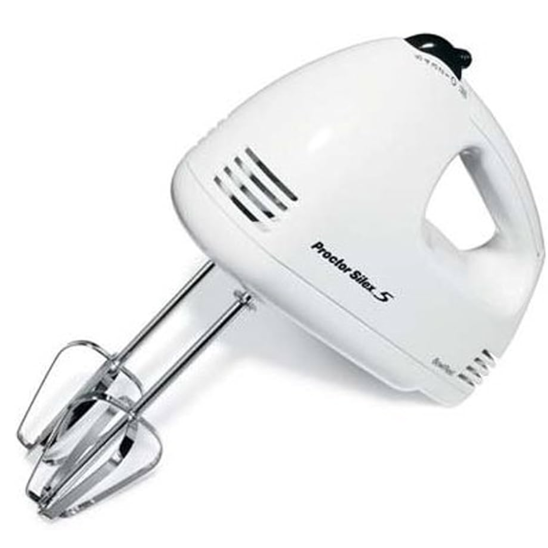 PROCTOR SILEX  WHITE HAND MIXER 5 SPEEDS LIGHT WEIGHT 100 WATTS