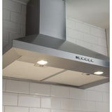 GENERAL ELECTRIC  30 INCH STAINLESS STEEL 350 CFM VENT SETTING CHIMNEY RANGE HOOD 4 SPEED REMOVABLE FILTER