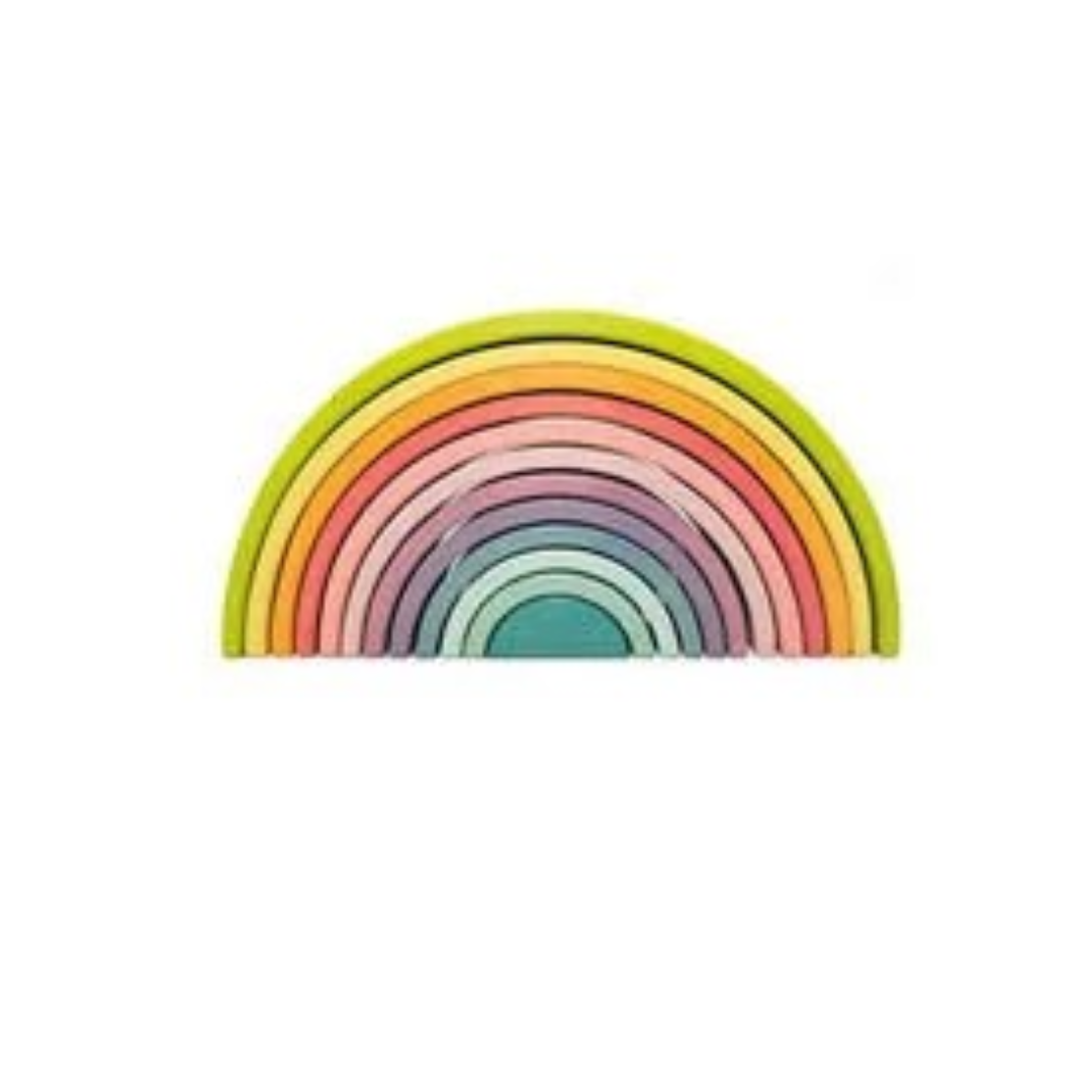 WALDORF 12 PIECES WOODEN RAINBOW TOY