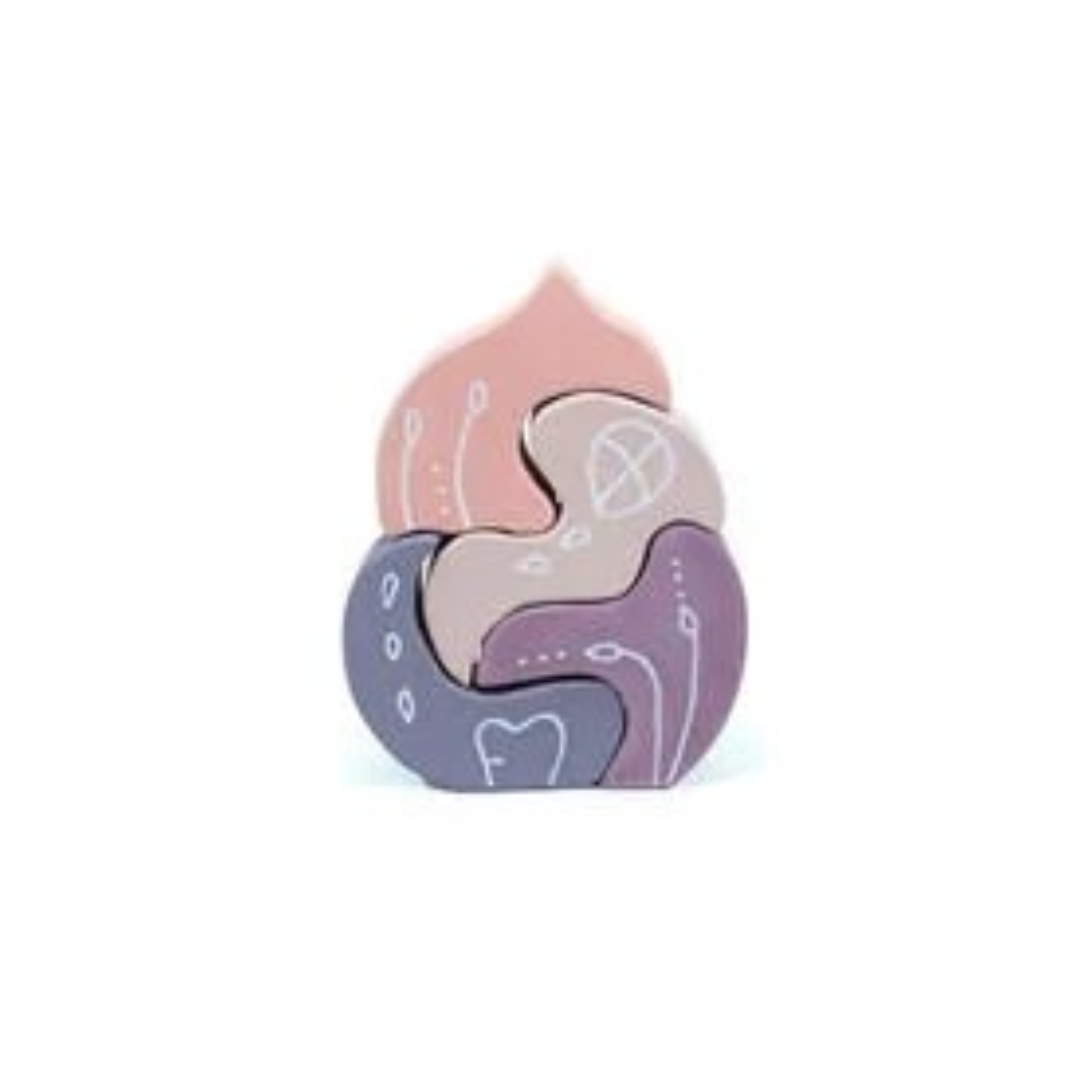 WALDORF WOODEN CORAL TOY - LILAC