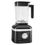 KITCHENAID MATTE BLACK 5 SPEED, 1.5 HP  ICE CRUSHING BLENDER, 56-OZ. BPA-FREE PITCHER, SOFT START® FEATURE, STAINLESS STEEL BLADES, METAL COUPLER, INTELLI-SPEED® MOTOR CONTROL, CREATE MORE TASTES, 3-PART BLENDING SYSTEM BLACK