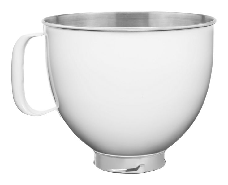 KITCHENAID® 5 QUART TILT-HEAD COLORFAST FINISH STAINLESS STEEL BOWL WHITE