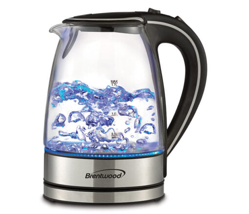 BRENTWOOD 50OZ GLASS ELECTRIC KETTLE