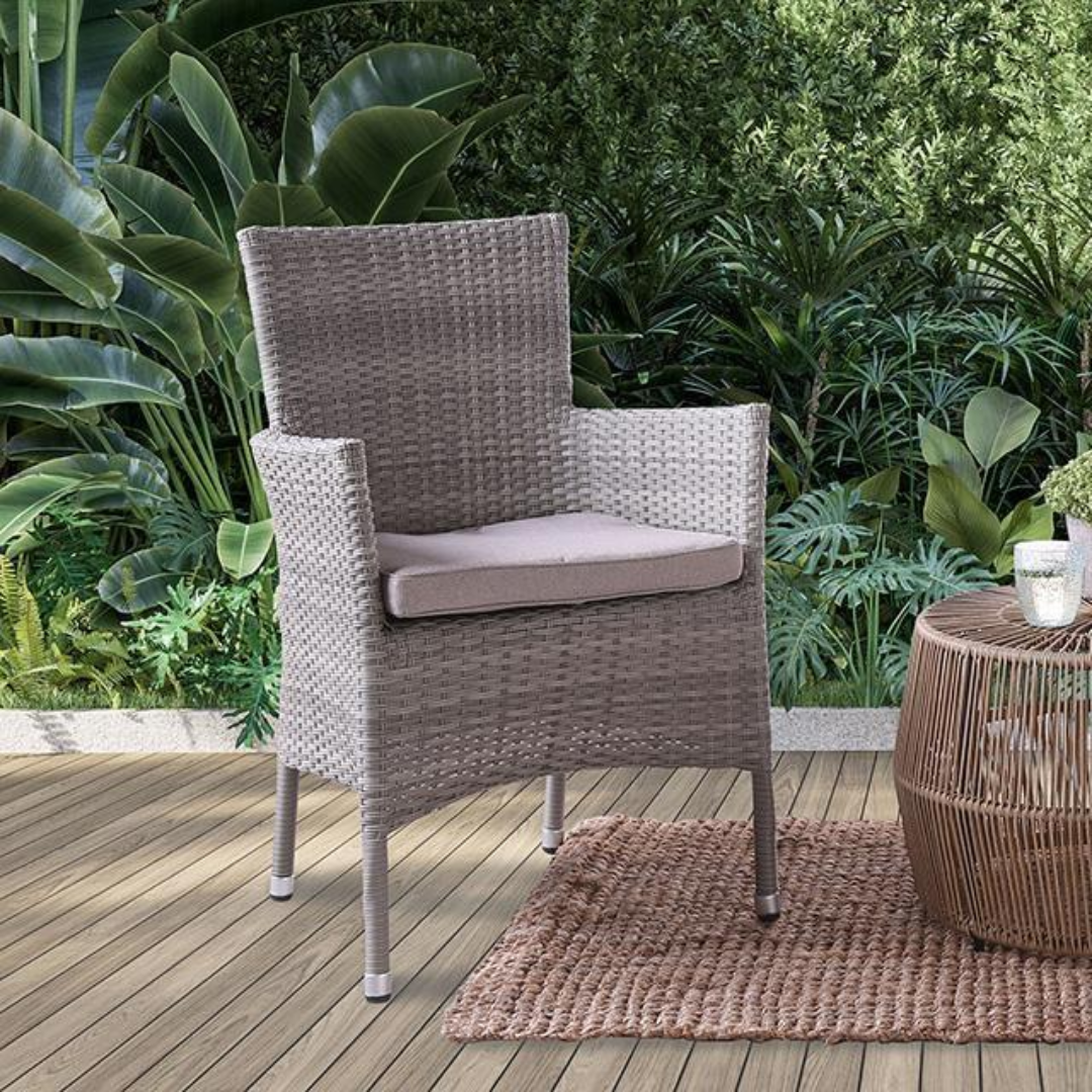 OUTDOOR STACKING CHAIR GRAY