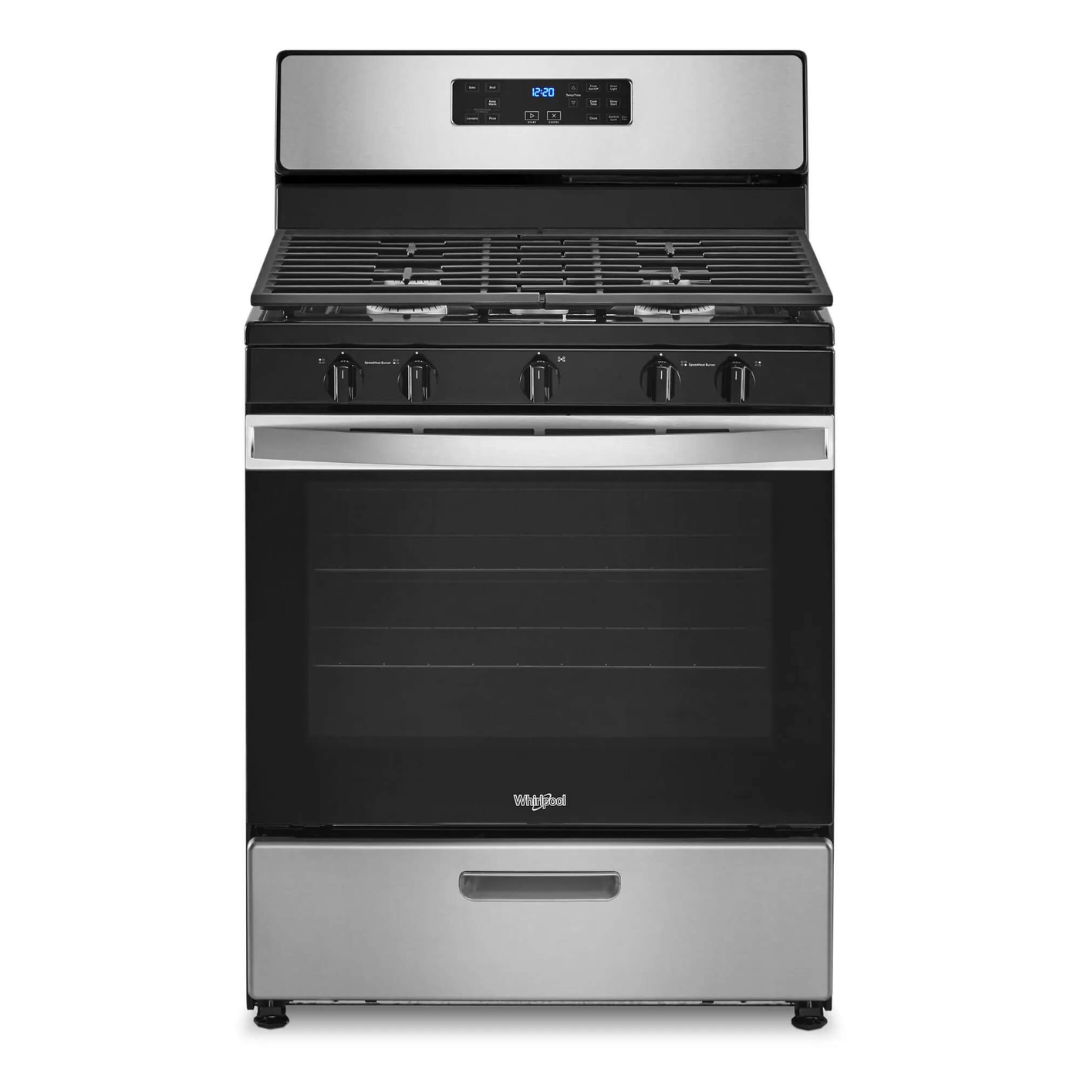 WHIRLPOOL 30 INCH GAS RANGE BLACK/STAINLESS STEEL