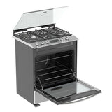 WHIRLPOOL 30 INCH STAINLESS STEEL FREE STANDING GAS RANGE 6 BURNERS CAST IRON GRATES ELECTRIC IGNITION