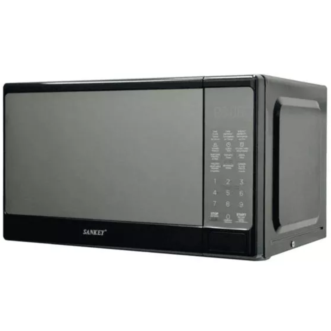 20 LITRES/0.7 CFT MICROWAVE BLACK, LED SCREEN - DIGITAL CLOCK