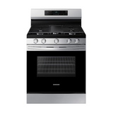 SAMSUNG 30 INCH STAINLESS STEEL FREE STANDING GAS RANGE 5 BURNERS WIFI ENABLED/VOICE CONTROL