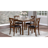 VERONA 5 PC DINING SET- BROWN