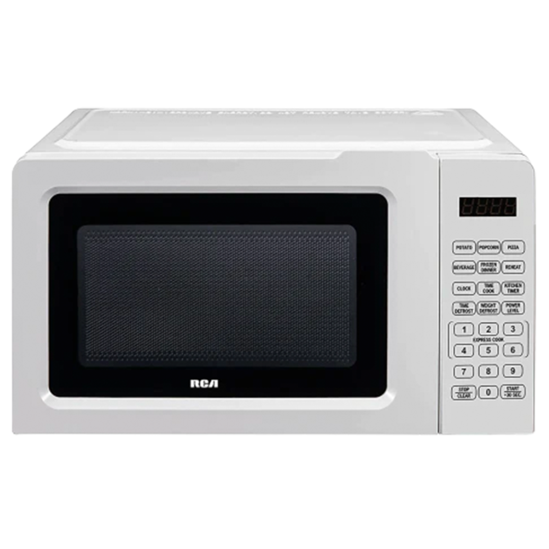 RCA 0.8 CFT MICROWAVE WITH DIGITAL PANEL AND 10 COOKING FUNCTIONS - WHITE