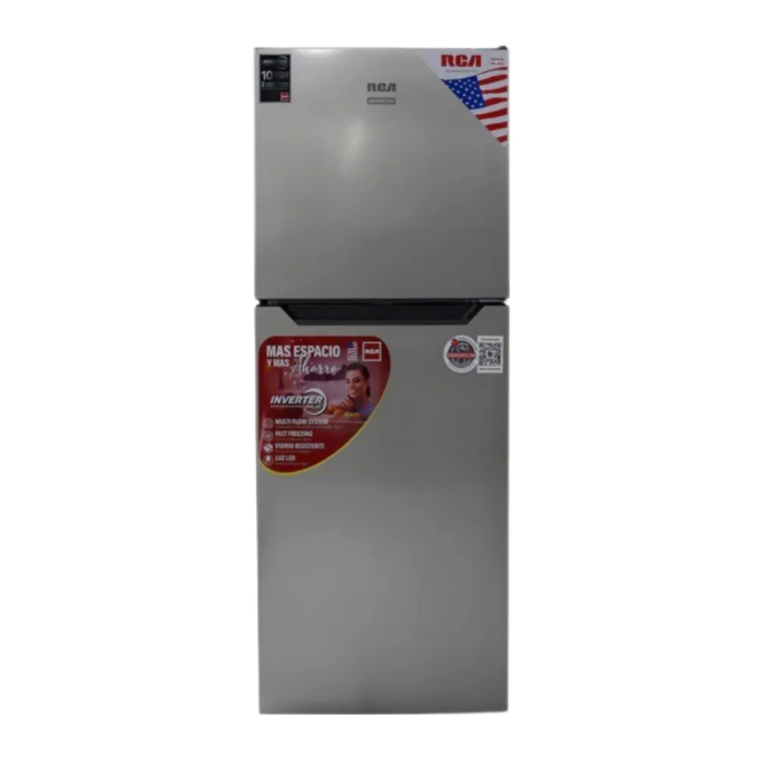 RCA 10 CFT SILVER TOP MOUNT REFRIGERATOR, INVERTER