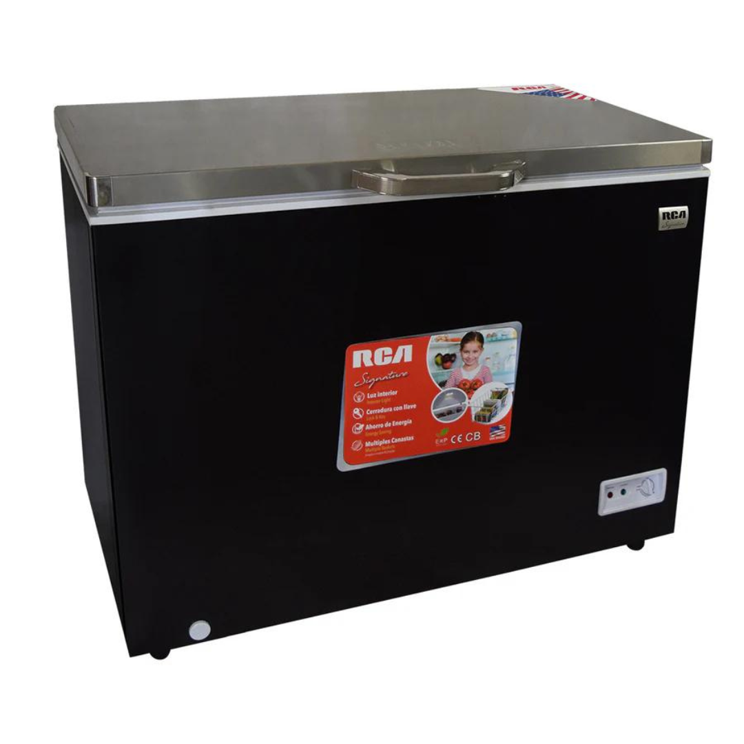 RCA 7.5 CFT BLACK STAINLESS STEEL CHEST FREEZER