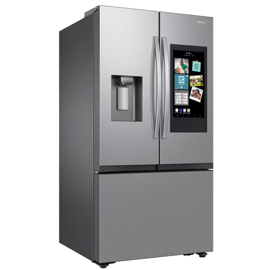 SAMSUNG REFRIGERATOR 31CFT, 3 DOOR, STAINLESS STEEL, DUAL IM, DISPENSER METAL COOLING WIFI