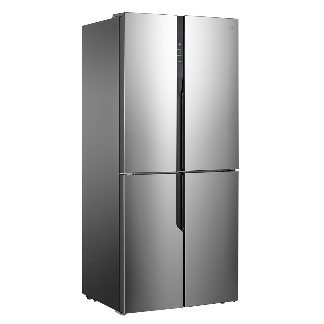 HISENSE STAINLESS STEEL 16 CFT INVERTER FOUR DOOR REFRIGERATOR