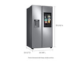 SAMSUNG 26.7 CFT LARGE CAPACITY SIDE BY SIDE REFRIGERATOR TOUCH SCREEN FAMILY HUB™ IN STAINLESS STEEL