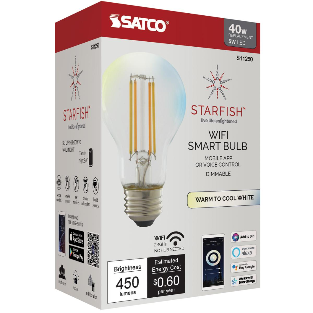 STARFISH WIFI A19 ENERGY EFFICIENT TUNABLE WHITE LED SMART BULB