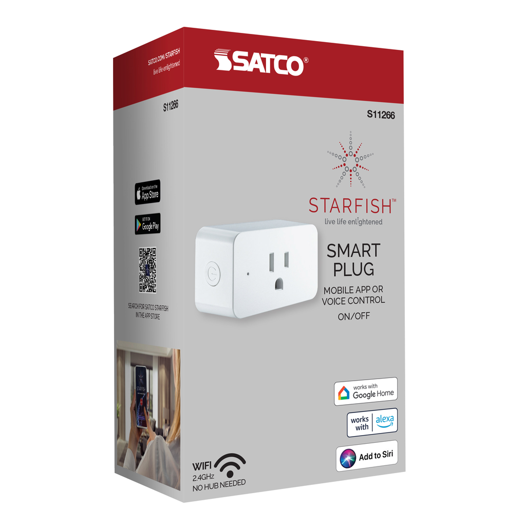 1800W STARFISH WIFI SMART PLUG-IN OUTLET 15AMP WIRELESS 125V