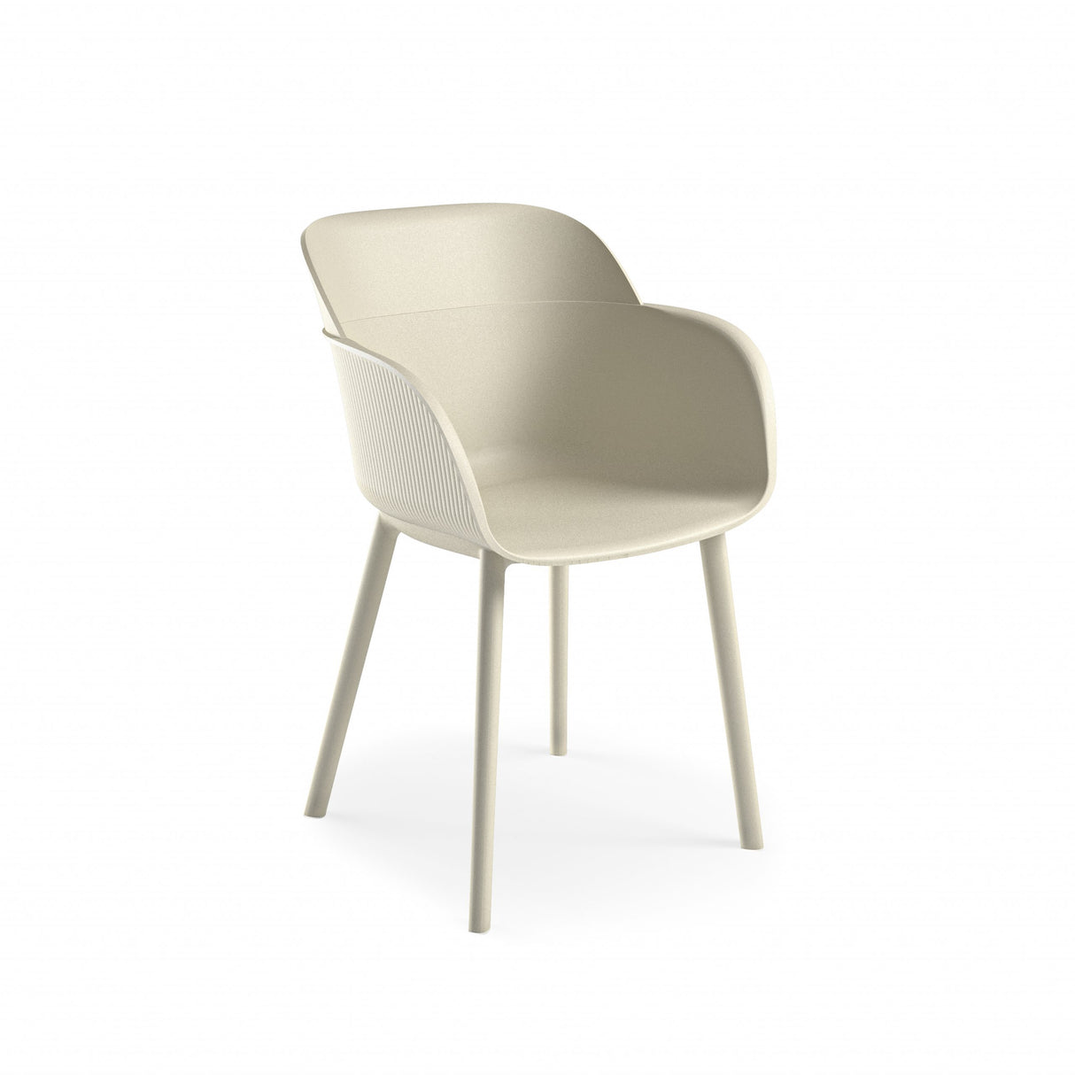 SHELL-P ARM CHAIR - BEIGE