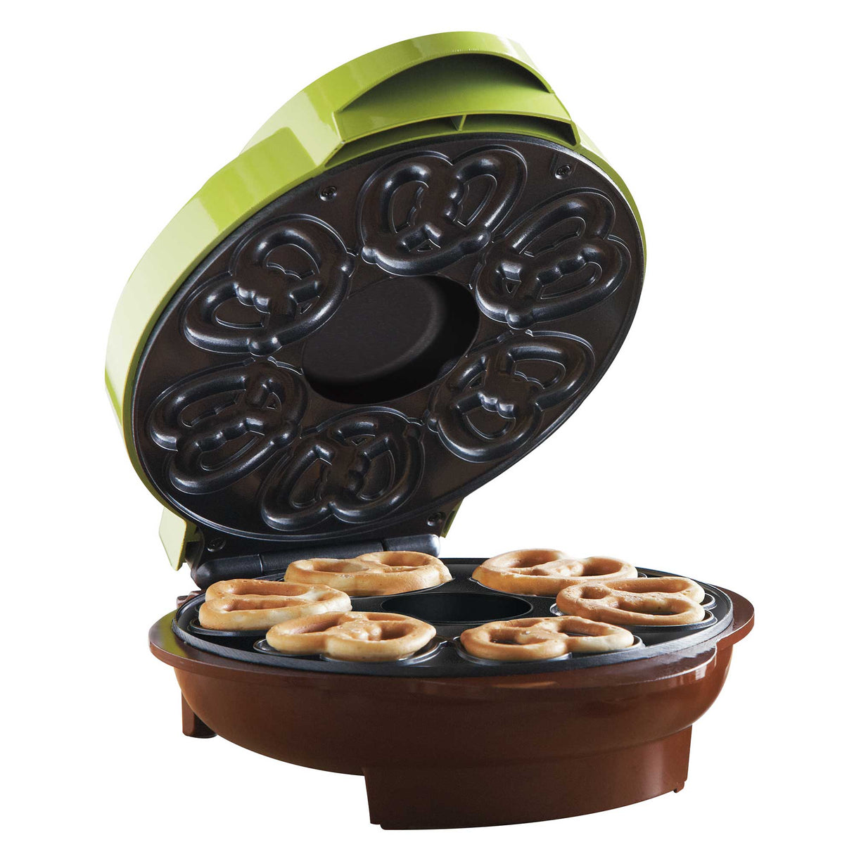 BRENTWOOD 7 PIECE GREEN NON STICK PRETZEL MAKER