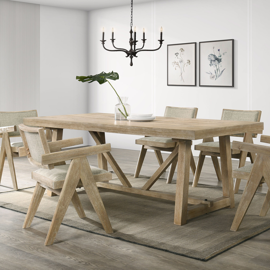 GUISBOROUGH 7 PIECE DINING SET OAK