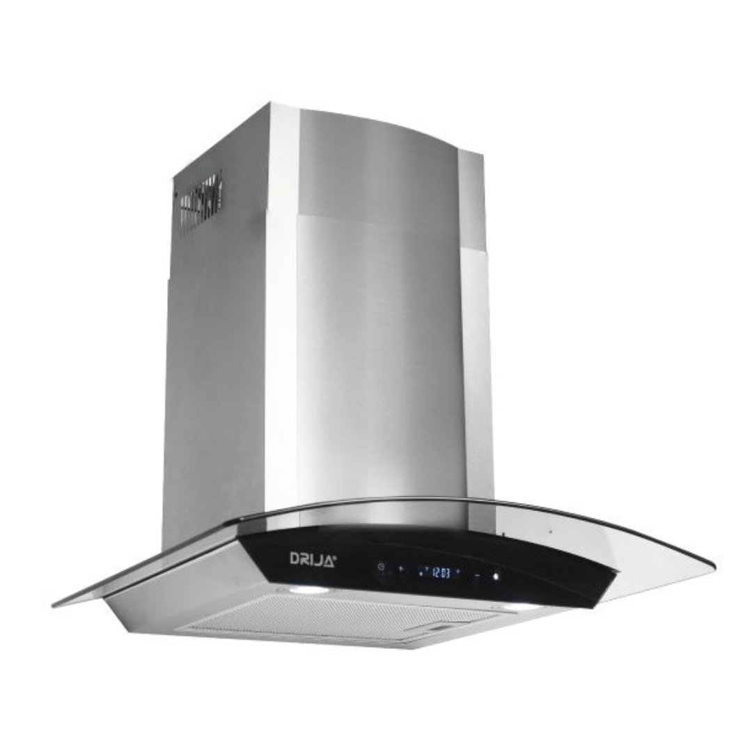 DRIJA 35 INCH BLACK MIRROR RANGE HOOD WITH TOUCH PANEL