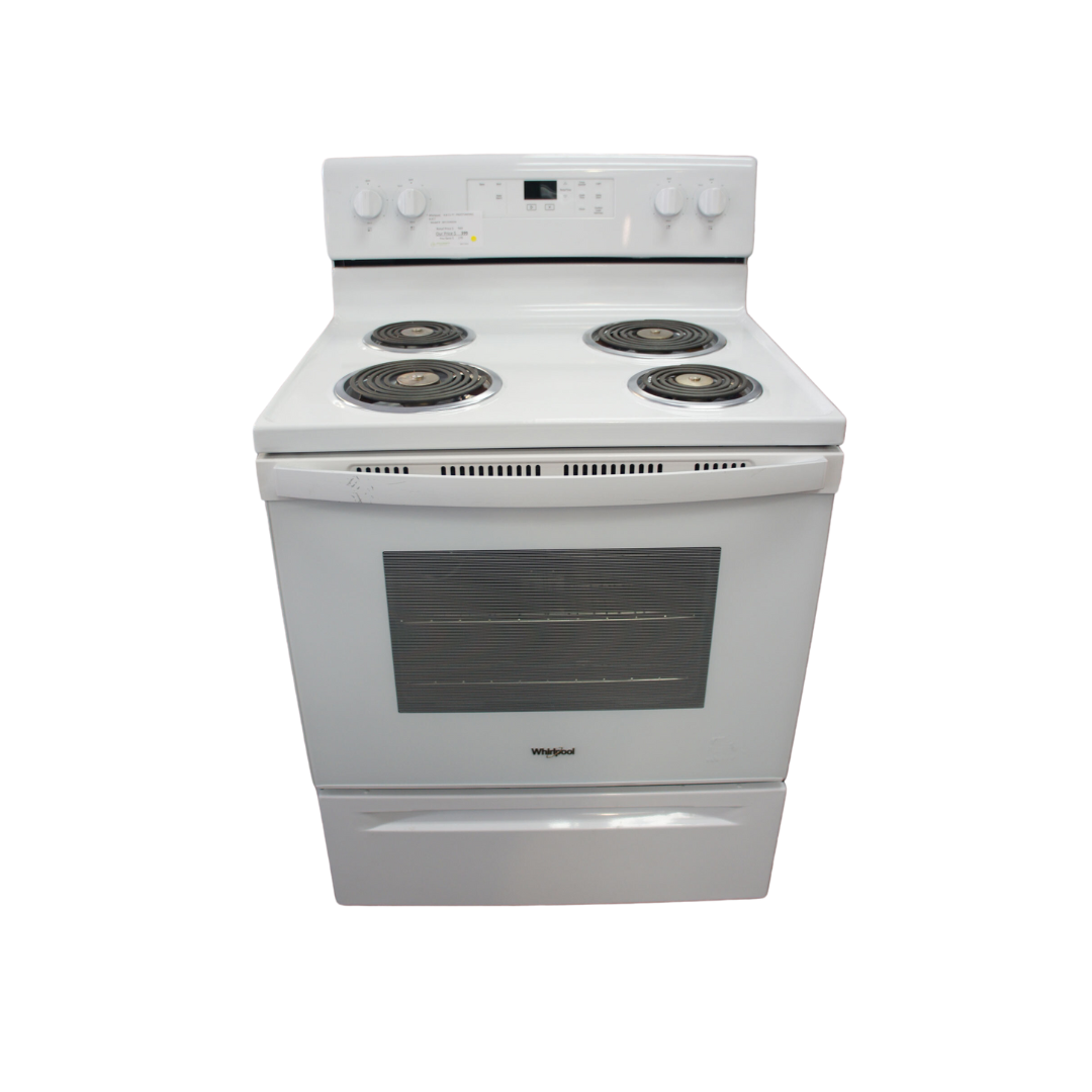 WHIRLPOOL 30 INCH ELECTRIC RANGE COIL TOP WHITE