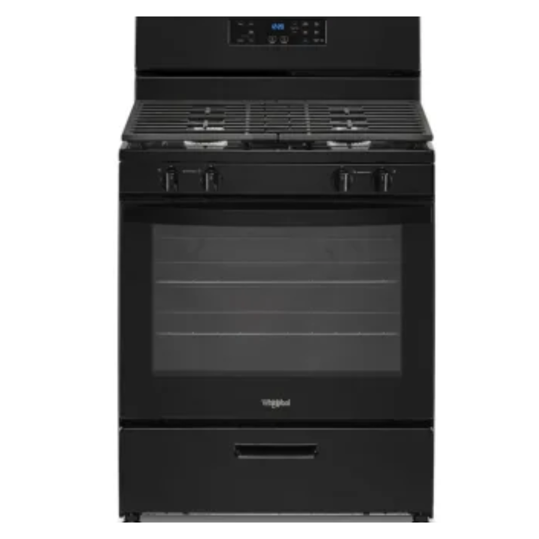 WHIRLPOOL 5.1 CFT FREESTANDING 4 BURNER GAS RANGE WITH BROILER DRAWER