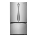 WHIRLPOOL 25.2 CFT FRENCH DOOR REFRIGERATOR NO DISPENSER STAINLESS STEEL