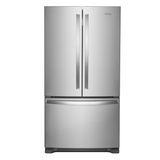 WHIRLPOOL 25.2 CFT FRENCH DOOR REFRIGERATOR NO DISPENSER STAINLESS STEEL