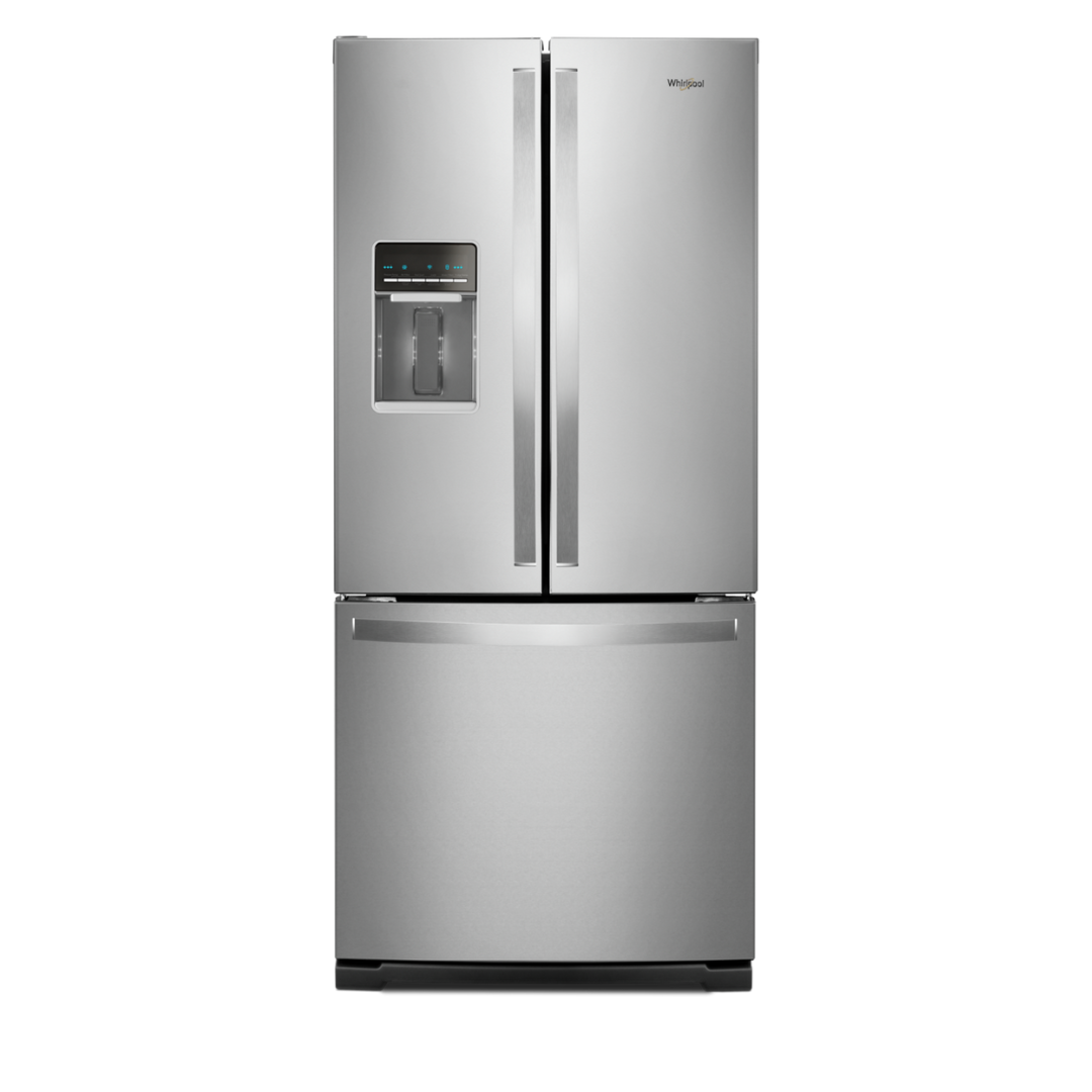 WHIRLPOOL 19.7 CFT FRENCH DOOR REFRIGERATOR WITH DISPENSER STAINLESS STEEL