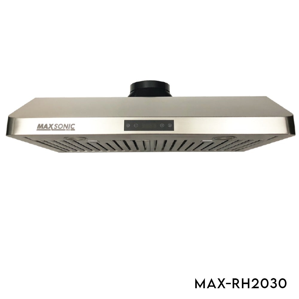 MAXSONIC ELITE 30 INCH STAINLESS STEEL CONVENTIONAL RANGE HOOD 4 SPEED LED LIGHTS.