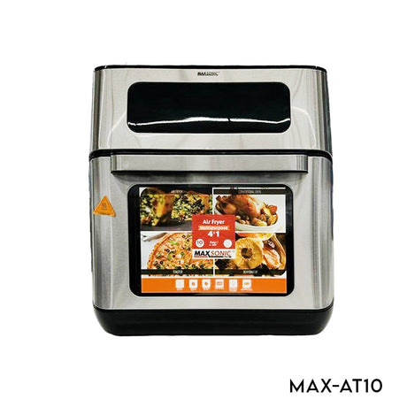 MAXSONIC ELITE  10 LITRE GREEN/ SILVER AIR FRYER MULTIPURPOSE AUTO SHUT OFF ADJUSTABLE HEAT