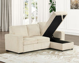 YVES SECTIONAL W/ REVERSIBLE CHAISE W/ STORAGE BACKREST AND PULLOUT SLEEPER