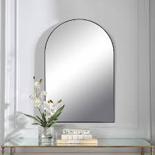 20X60" BLACK ARCHED WALL MIRROR