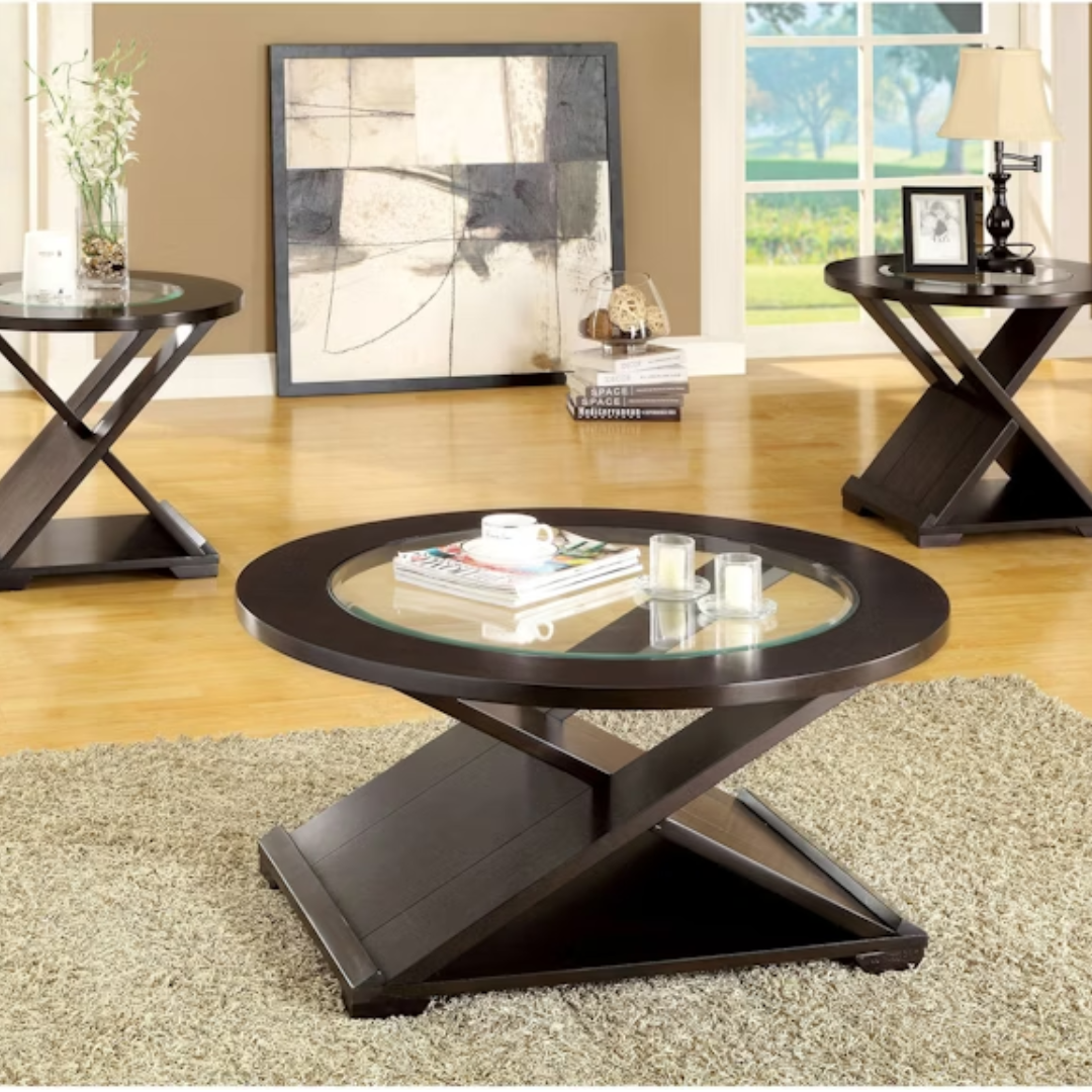 ORBE 3 PIECE TABLE SET W/ COFFEE TABLE AND 2 END TABLES