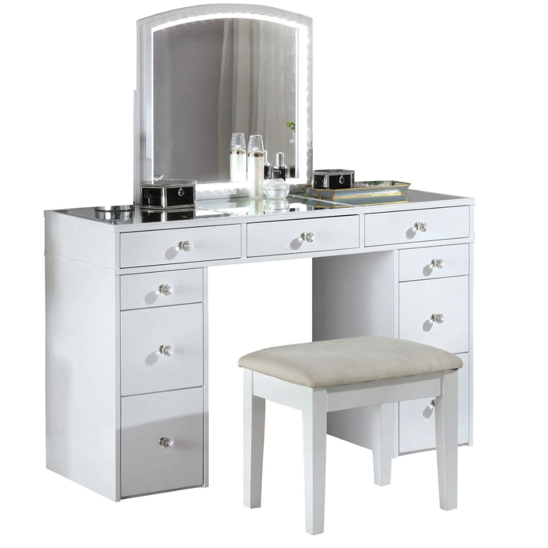 LOUISE VANITY SET WHITE