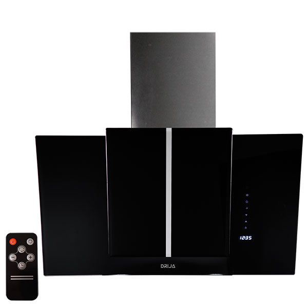 DRIJA 35 INCH BLACK MIRROR RANGE HOOD WITH TOUCH PANEL