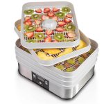 𝐒𝐞𝐩𝐭𝐫𝐞𝐞 Food Dehydrator for Jerky, Fruit, Meat, Veggies, Dog Treats,  Herbs, 6 Stainless Steel Trays Food Dryer Machine with Digital Timer,  Temperature